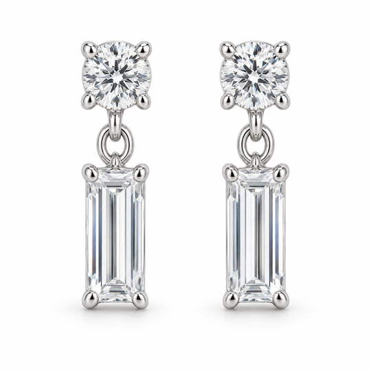 Leonie Baguette Drop Earrings