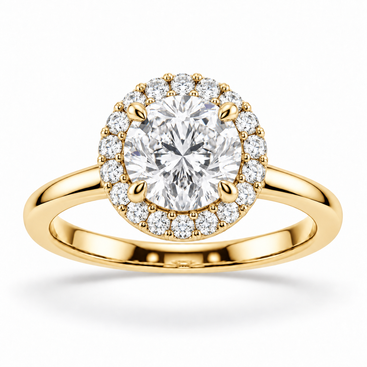 [metal:yellow-gold] Arabella Ring Setting — front — illustrative design render