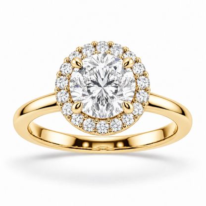 [metal:yellow-gold] Arabella Ring Setting — front — illustrative design render