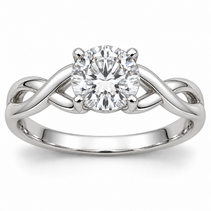 [metal:white-gold] Arabesque Ring Setting — front — illustrative design render