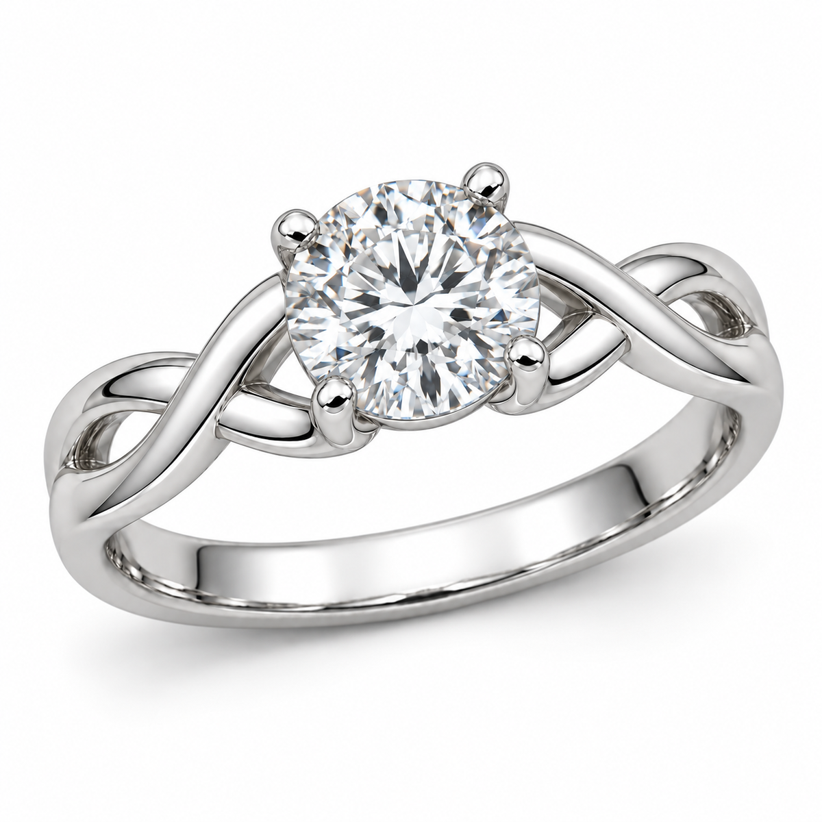 [metal:white-gold] Arabesque Ring Setting — three quarter — illustrative design render