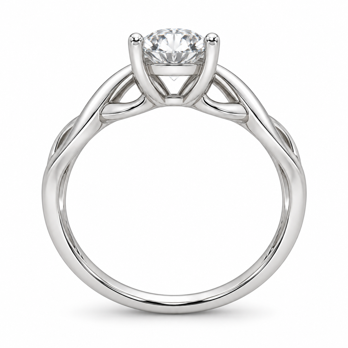 [metal:white-gold] Arabesque Ring Setting — side profile — illustrative design render