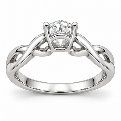 [metal:white-gold] Arabesque Ring Setting — rear three quarter — illustrative design render