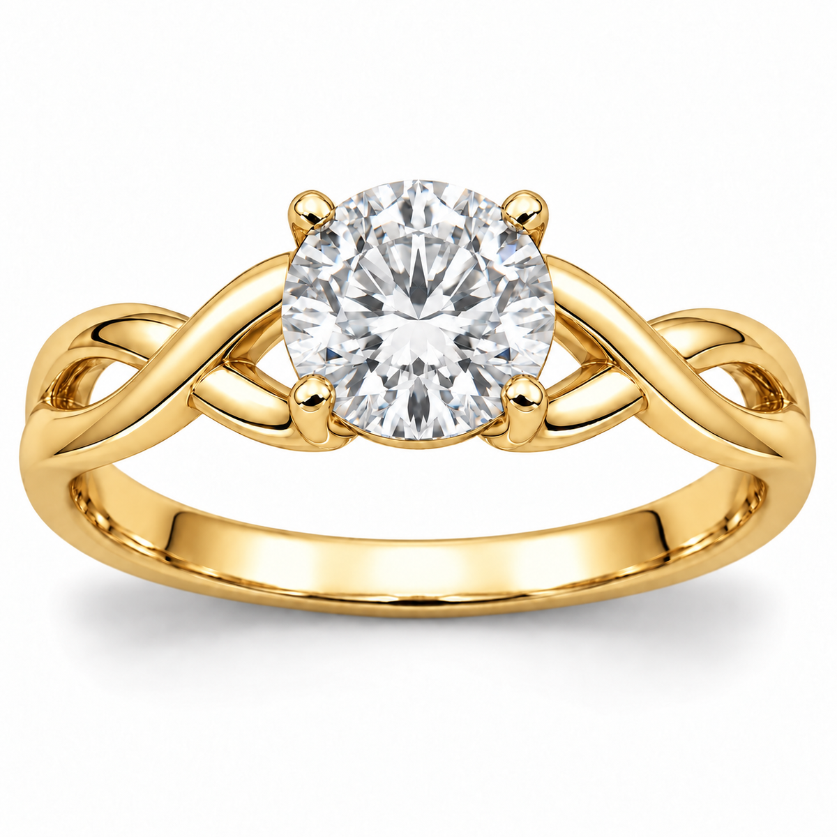 [metal:yellow-gold] Arabesque Ring Setting — front — illustrative design render
