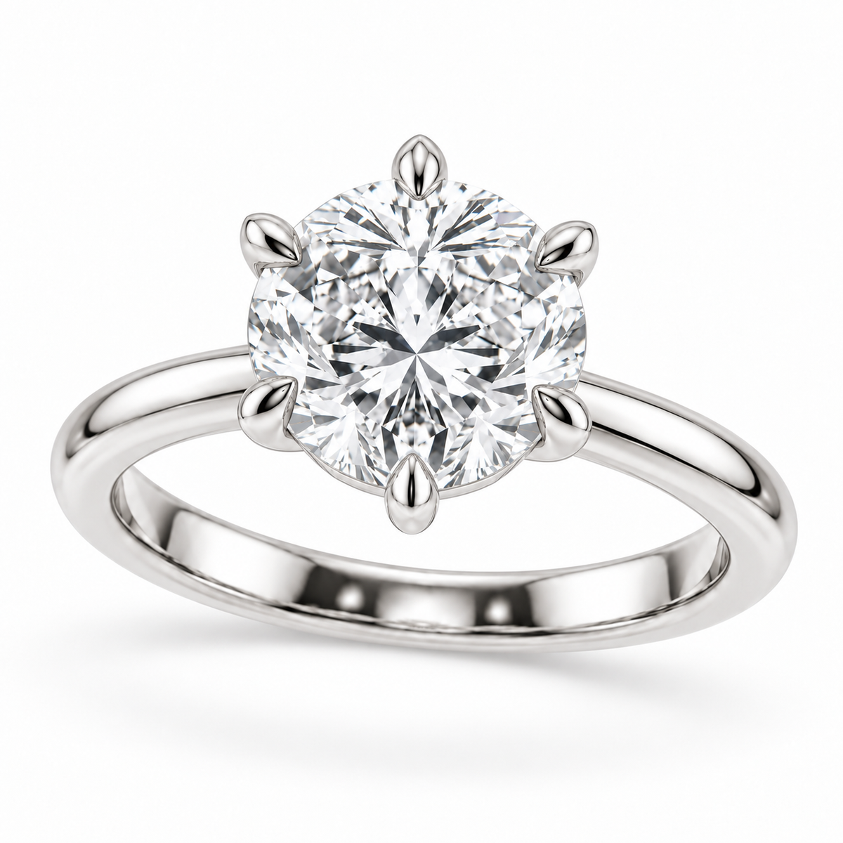[metal:white-gold] Aurelia Ring Setting — three quarter — illustrative design render
