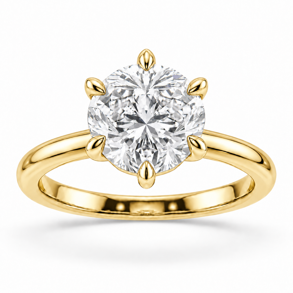 [metal:yellow-gold] Aurelia Ring Setting — front — illustrative design render
