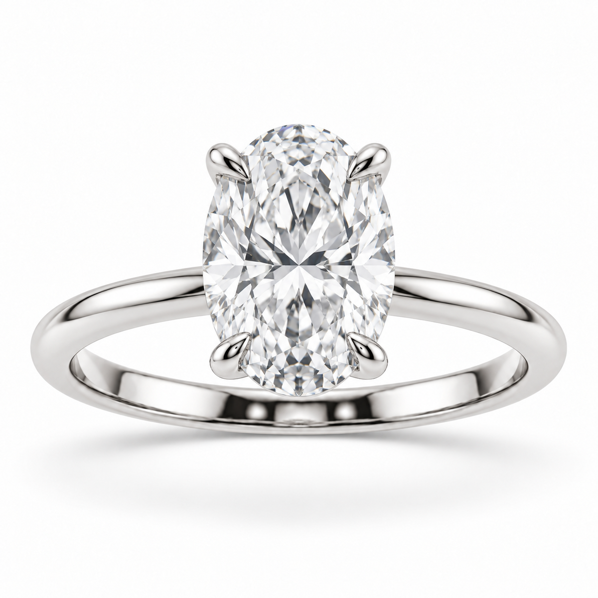 [metal:white-gold] Celestine Ring Setting — front — illustrative design render