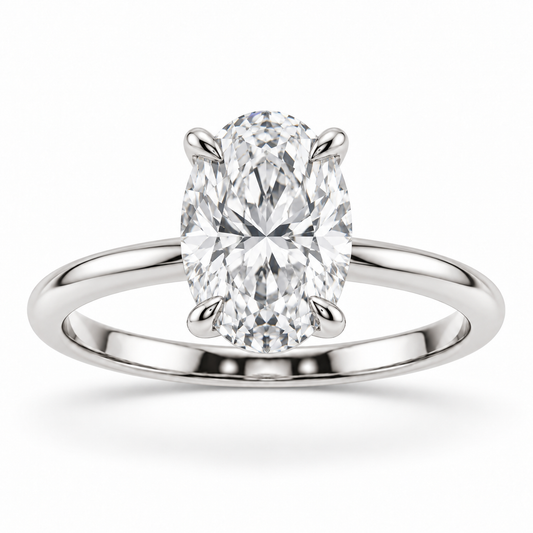 [metal:white-gold] Celestine Ring Setting — front — illustrative design render