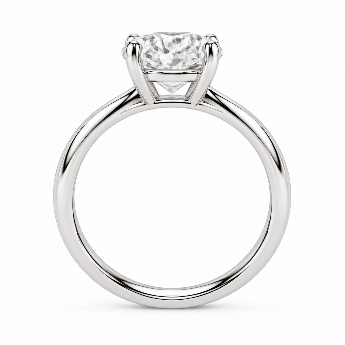 [metal:white-gold] Celestine Ring Setting — side profile — illustrative design render