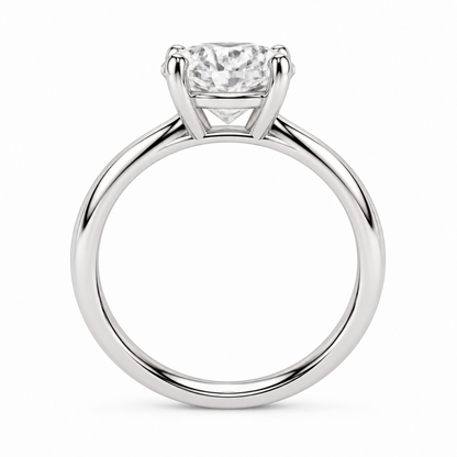 [metal:white-gold] Celestine Ring Setting — side profile — illustrative design render