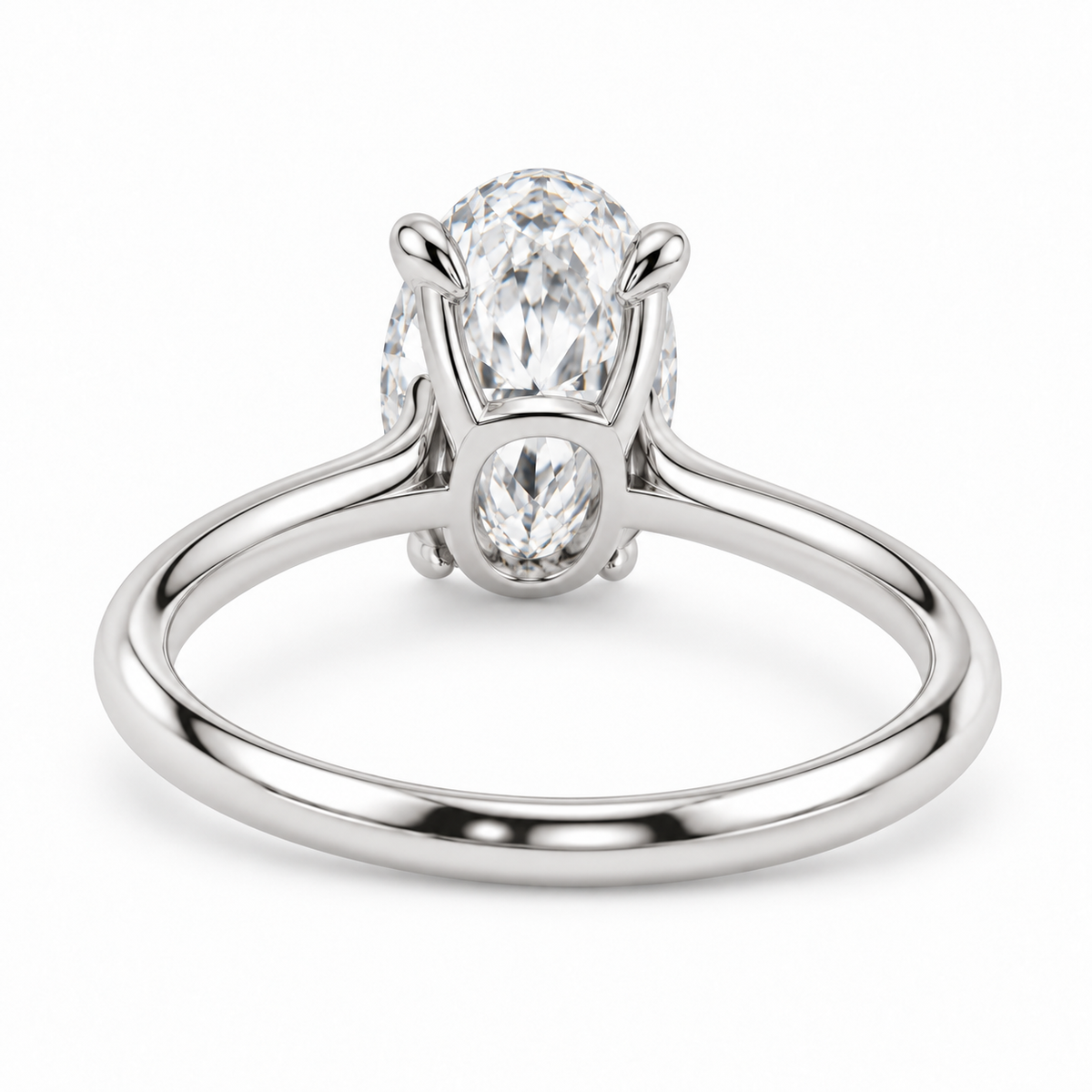[metal:white-gold] Celestine Ring Setting — rear three quarter — illustrative design render
