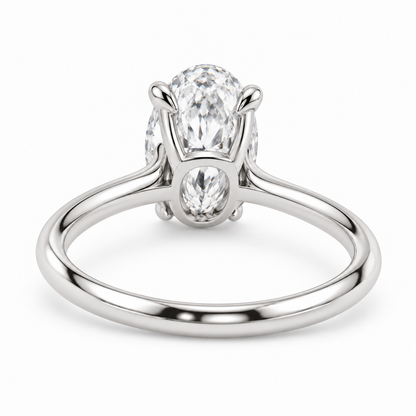 [metal:white-gold] Celestine Ring Setting — rear three quarter — illustrative design render