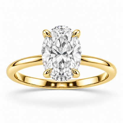 [metal:yellow-gold] Celestine Ring Setting — front — illustrative design render