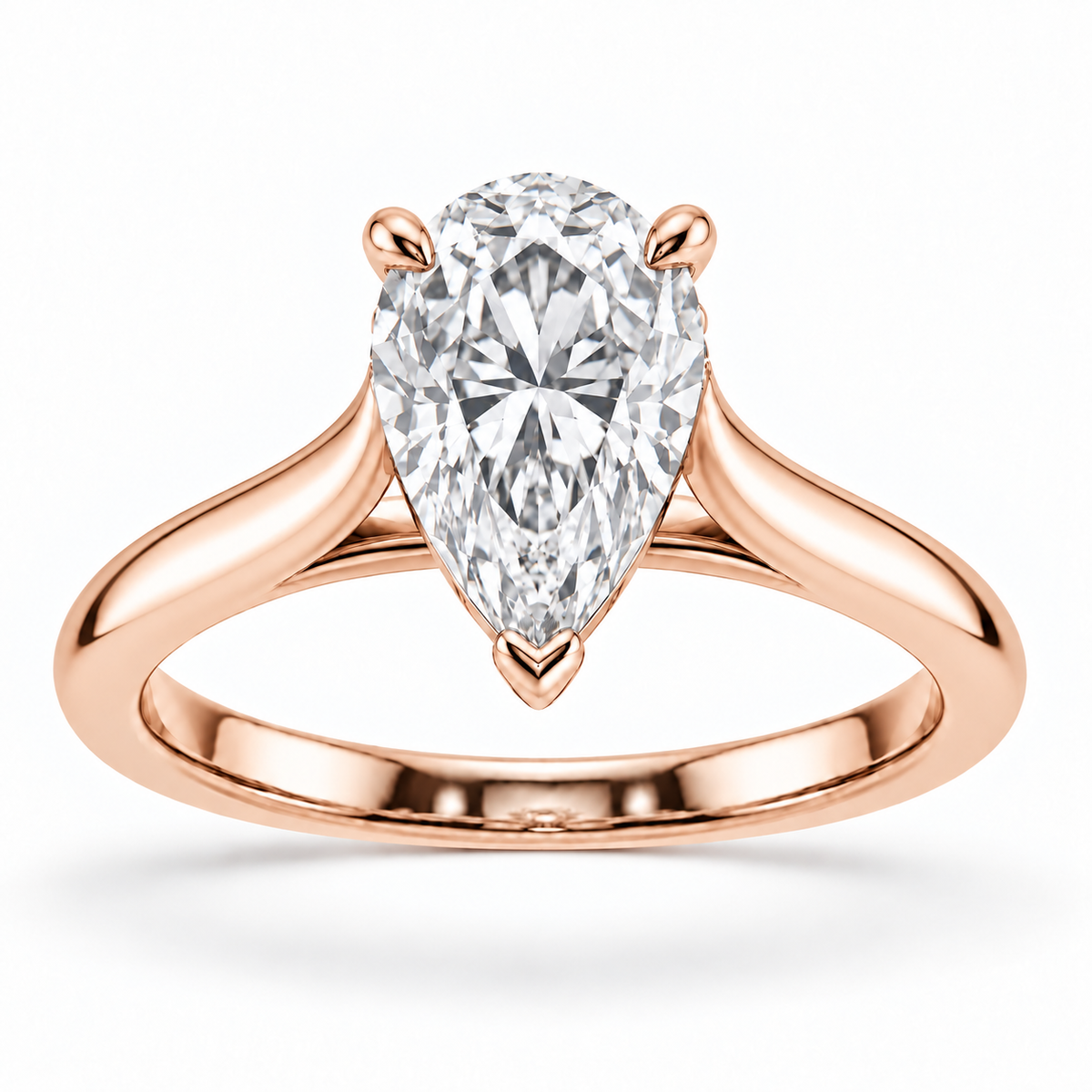 [metal:rose-gold] Elara Ring Setting — front — illustrative design render