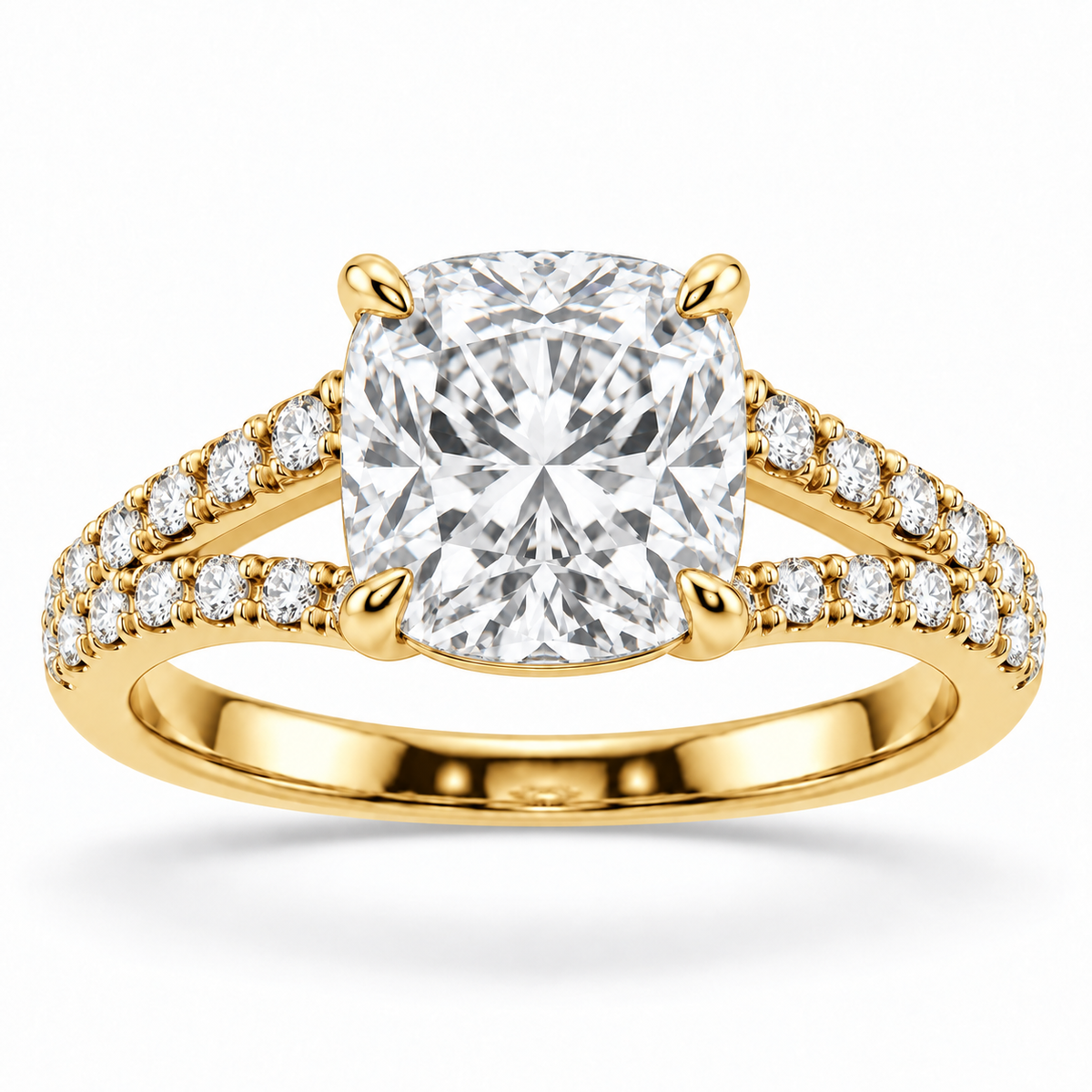 [metal:yellow-gold] Estelle Ring Setting — front — illustrative design render