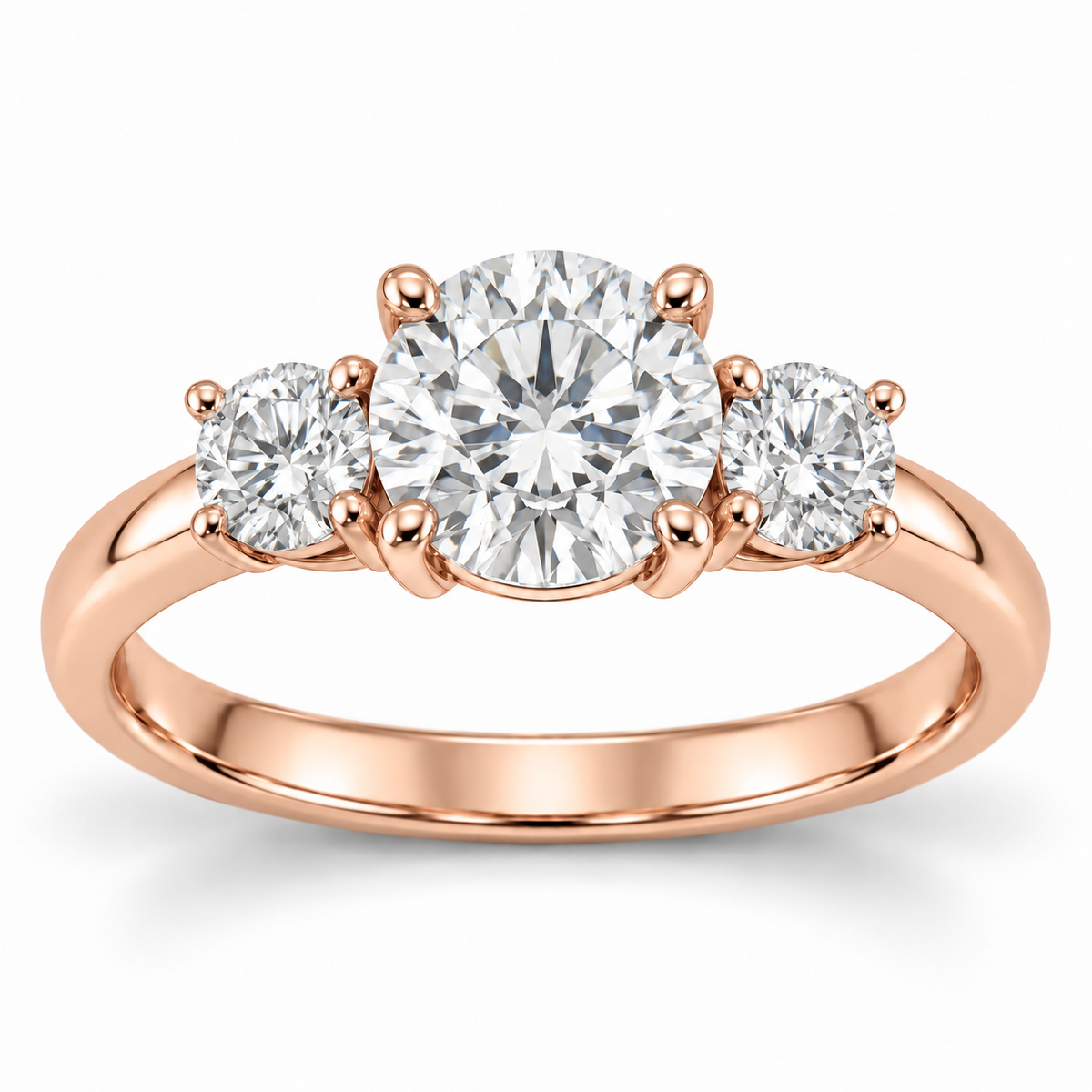 [metal:rose-gold] Éternelle Ring Setting — front — illustrative design render