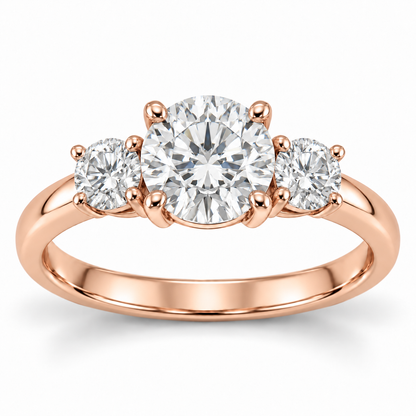 [metal:rose-gold] Éternelle Ring Setting — front — illustrative design render