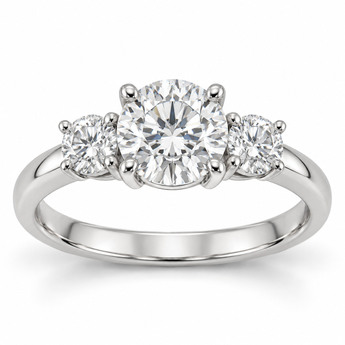[metal:white-gold] Éternelle Ring Setting — front — illustrative design render