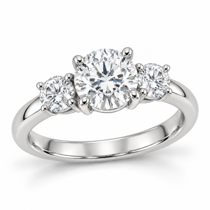 [metal:white-gold] Éternelle Ring Setting — three quarter — illustrative design render