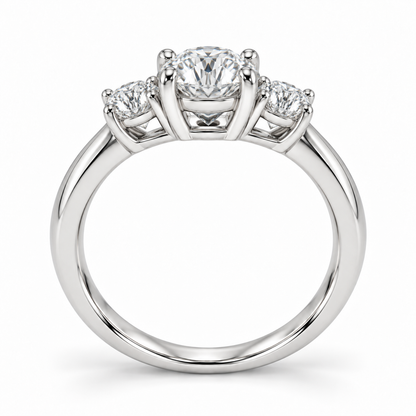 [metal:white-gold] Éternelle Ring Setting — side profile — illustrative design render