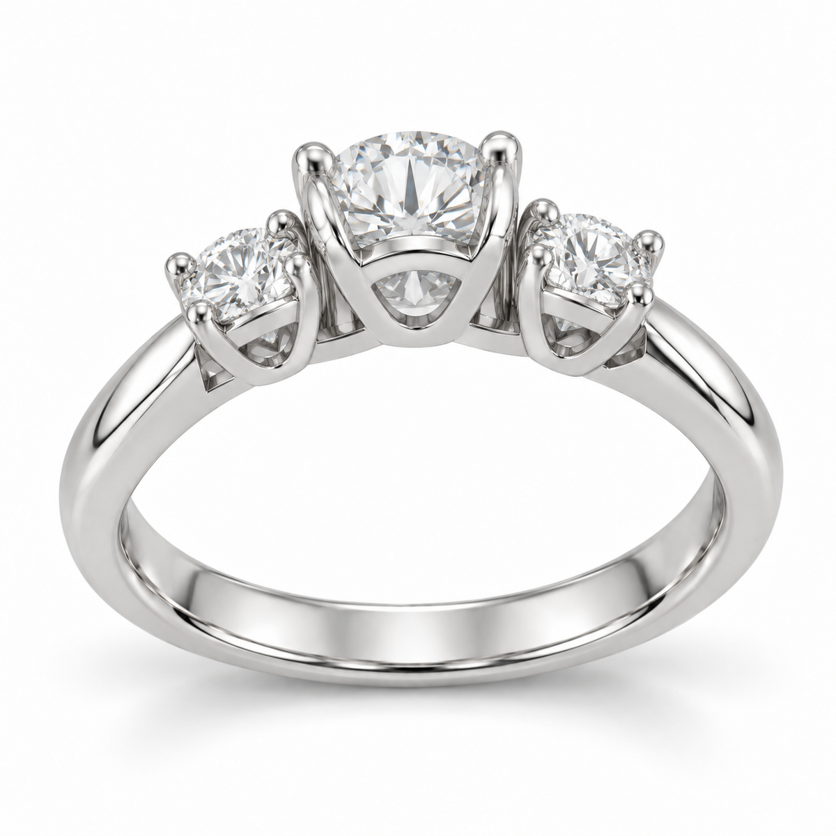 [metal:white-gold] Éternelle Ring Setting — rear three quarter — illustrative design render