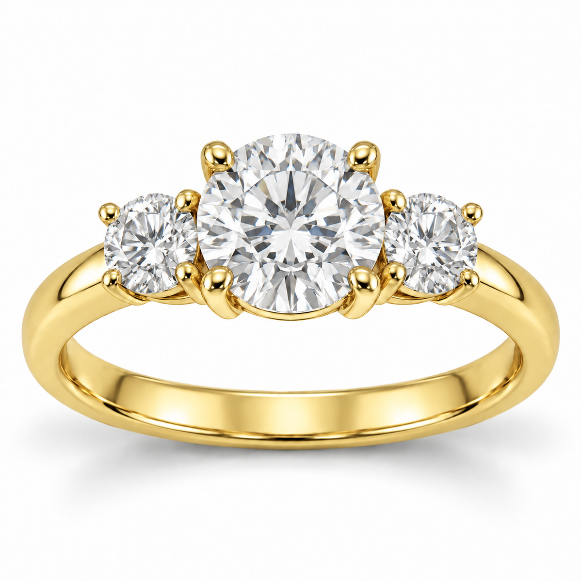 [metal:yellow-gold] Éternelle Ring Setting — front — illustrative design render