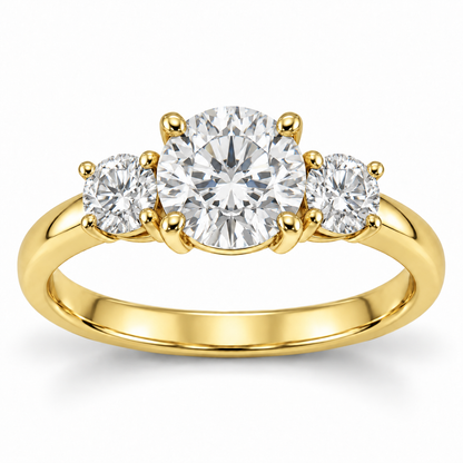 [metal:yellow-gold] Éternelle Ring Setting — front — illustrative design render