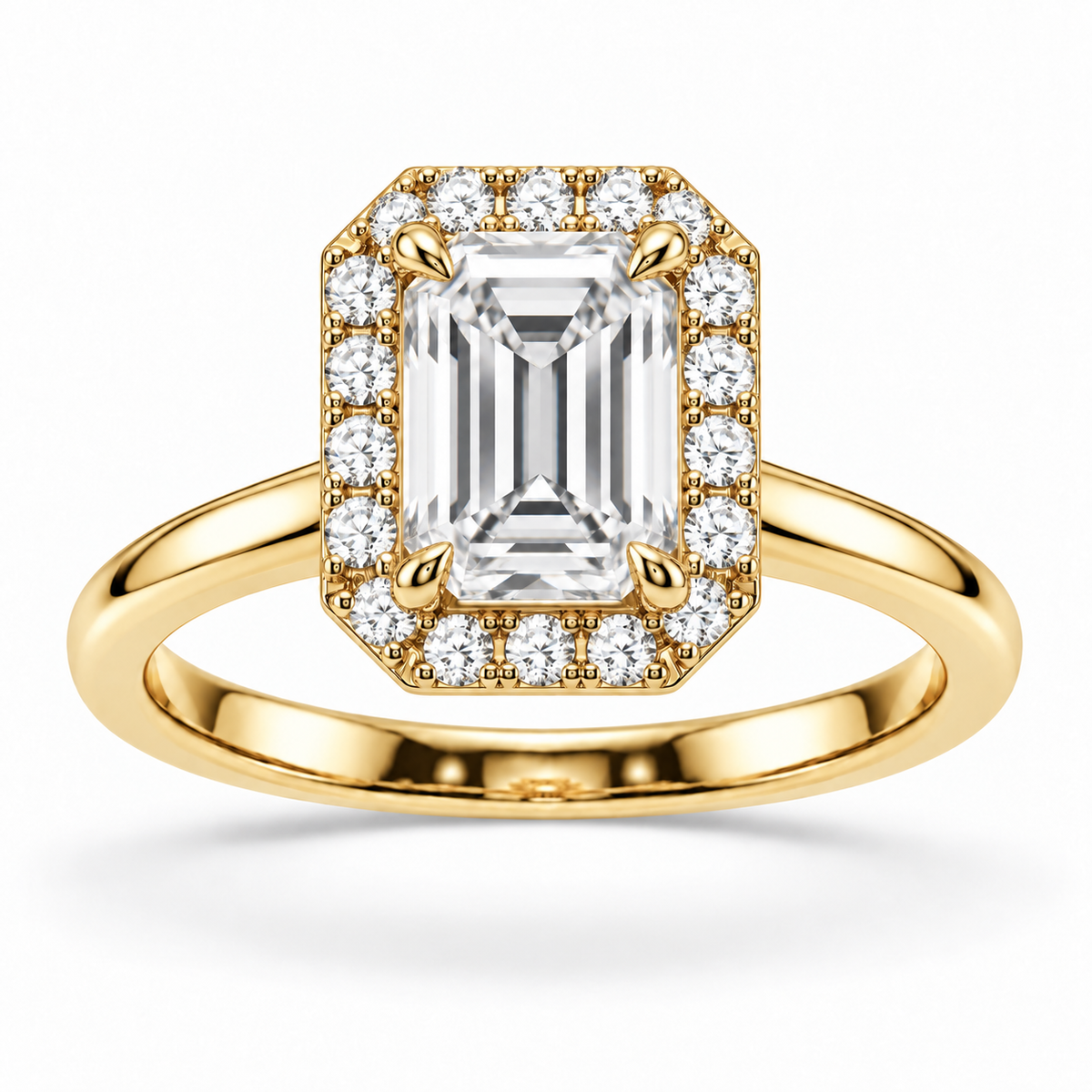 [metal:yellow-gold] Isadora Ring Setting — front — illustrative design render