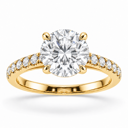 [metal:yellow-gold] Liora Ring Setting — front — illustrative design render