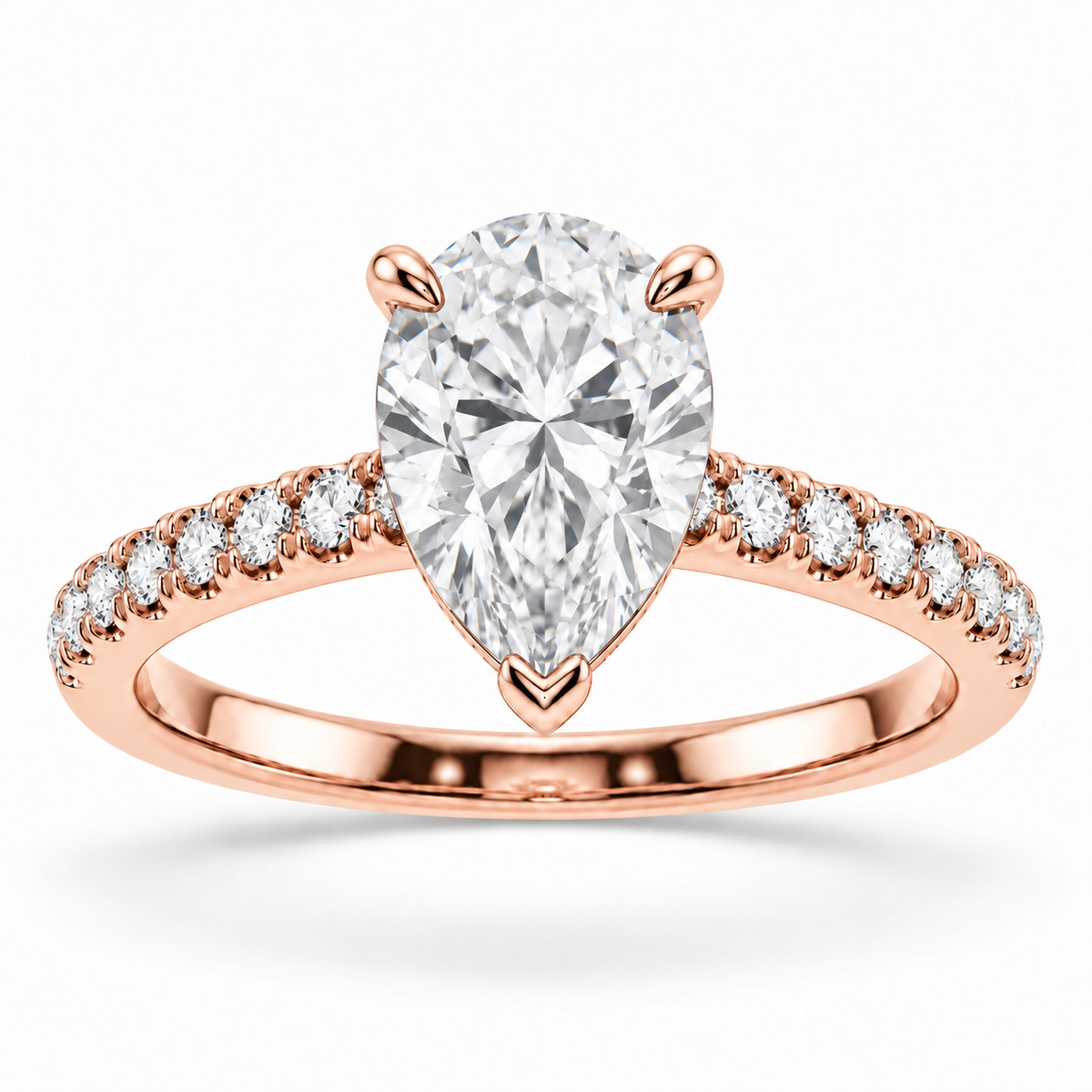 [metal:rose-gold] Mirabelle Ring Setting — front — illustrative design render