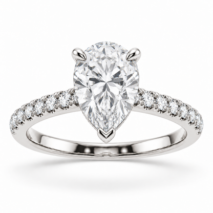 [metal:white-gold] Mirabelle Ring Setting — front — illustrative design render