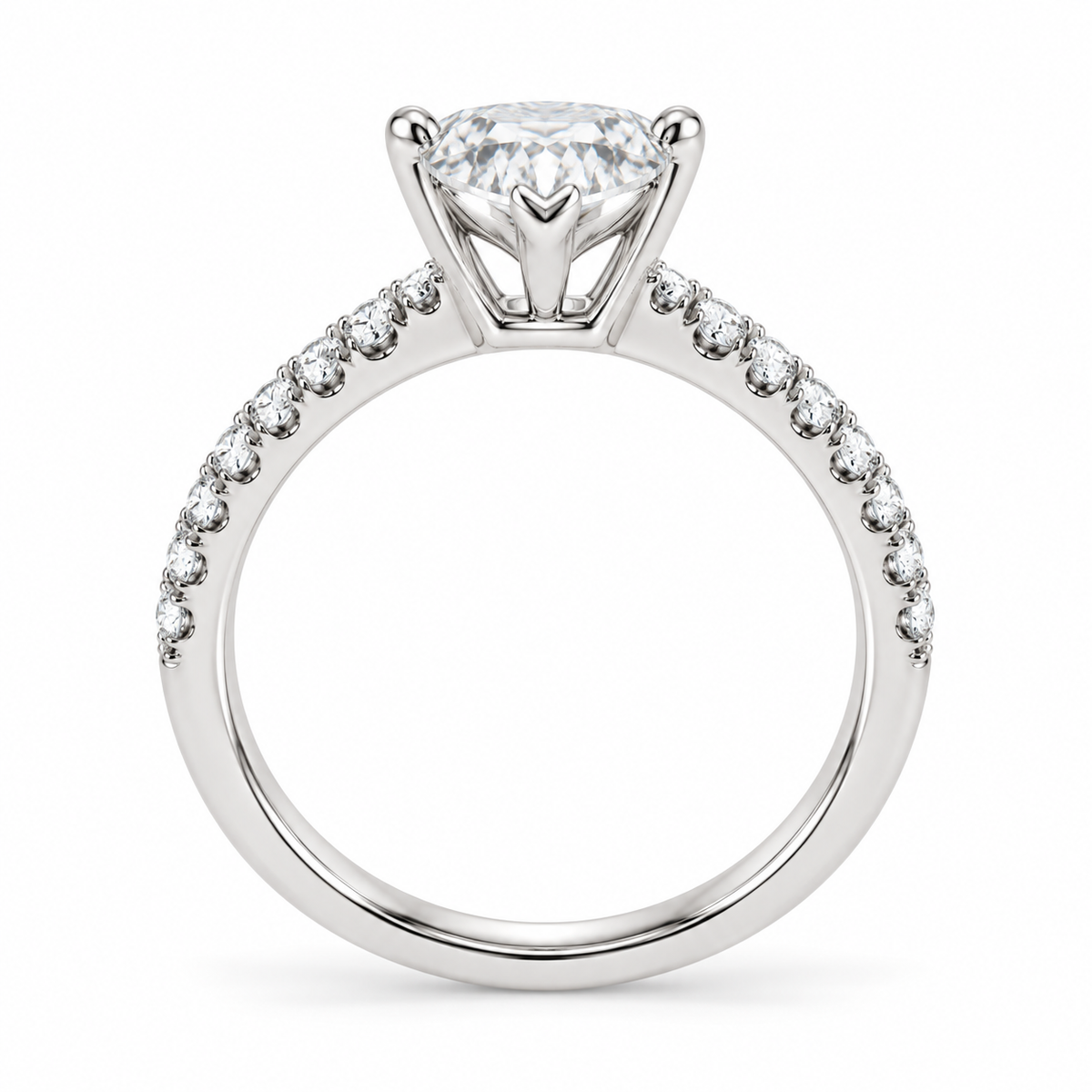 [metal:white-gold] Mirabelle Ring Setting — side profile — illustrative design render