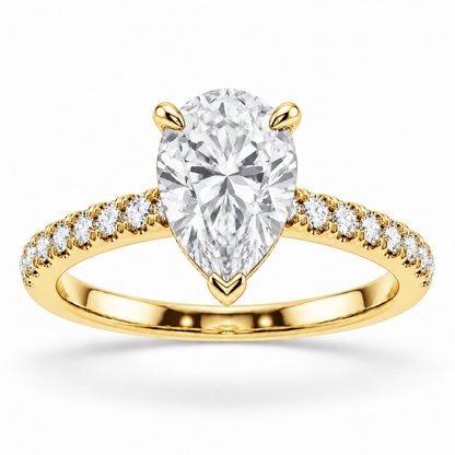 [metal:yellow-gold] Mirabelle Ring Setting — front — illustrative design render