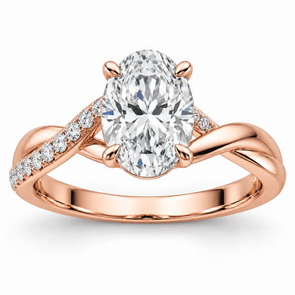 [metal:rose-gold] Ondine Ring Setting — front — illustrative design render