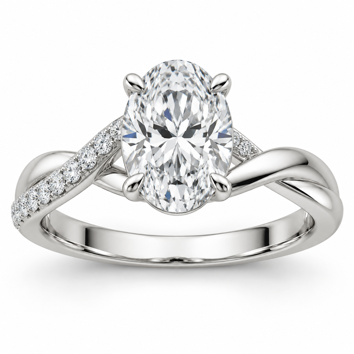 [metal:white-gold] Ondine Ring Setting — front — illustrative design render
