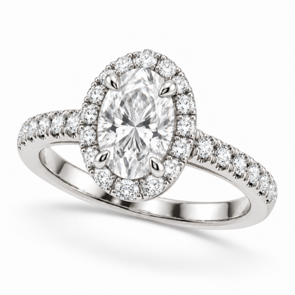 [metal:white-gold] Ophelia Ring Setting — three quarter — illustrative design render