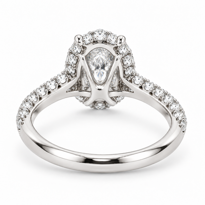 [metal:white-gold] Ophelia Ring Setting — rear three quarter — illustrative design render