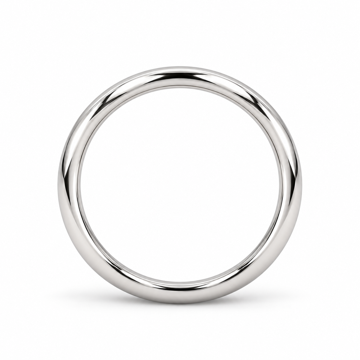 [metal:white-gold] Adeline Classic Band — top — Half-round band, circular elevation studio view [catalog-v4]