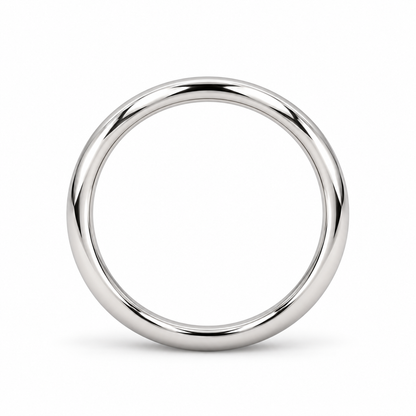 [metal:white-gold] Adeline Classic Band — top — Half-round band, circular elevation studio view [catalog-v4]