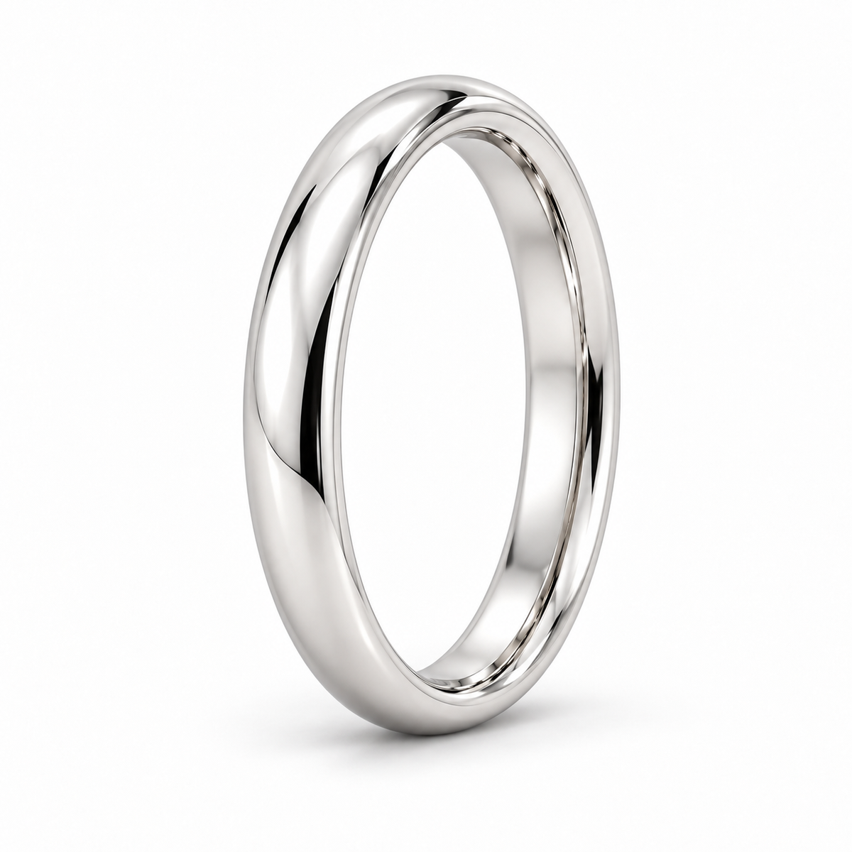 [metal:white-gold] Adeline Classic Band — three-quarter — Half-round band, standing oblique studio view [catalog-v4]