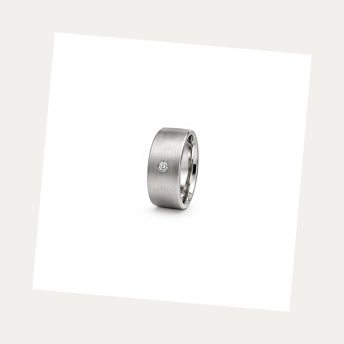 [metal:white-gold] Alaric Single Diamond Band — white gold alternate — illustrative catalogue render