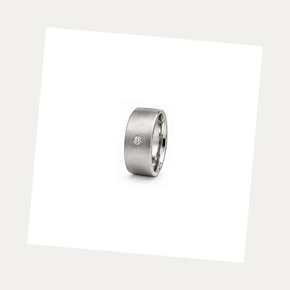 [metal:white-gold] Alaric Single Diamond Band — white gold alternate — illustrative catalogue render