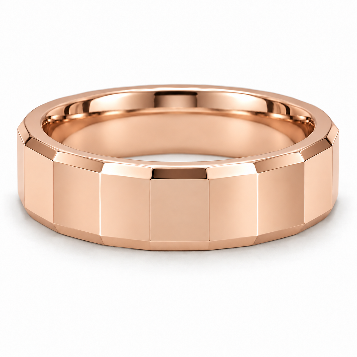 [metal:rose-gold] Alden Faceted Band — front — Rose gold colour preview [catalog-v4]