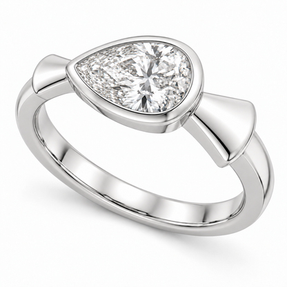 [metal:white-gold] Alise East-West Pear Setting — three-quarter — Original setting design illustration [catalog-v4]