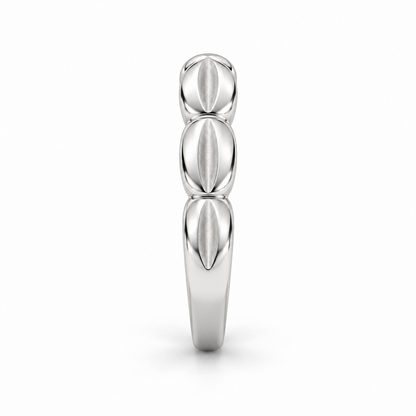 [metal:white-gold] Alysienne Lozenge Band — edge-profile — Same design shown edge profile [catalog-v4]
