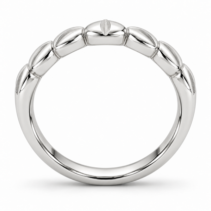 [metal:white-gold] Alysienne Lozenge Band — circular — Same design shown circular [catalog-v4]