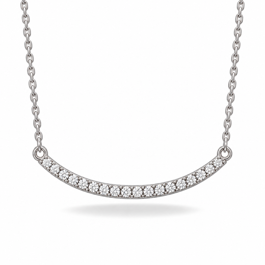 Arabesque Diamond Bar Necklace