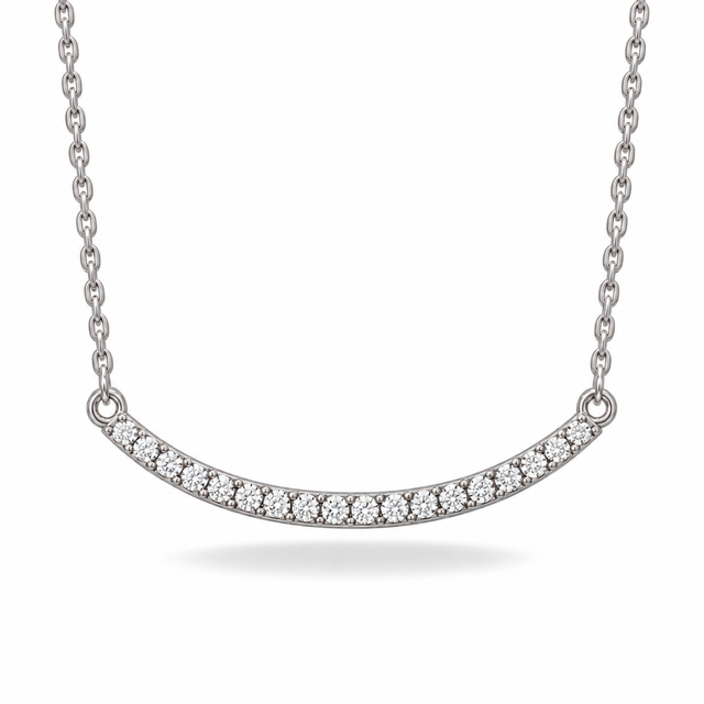 Arabesque Diamond Bar Necklace