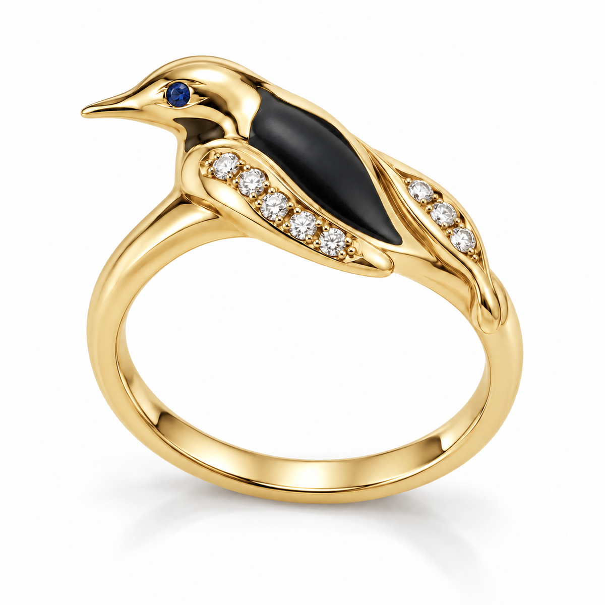 Arctis Penguin Ring — hero — [metal:yellow-gold]