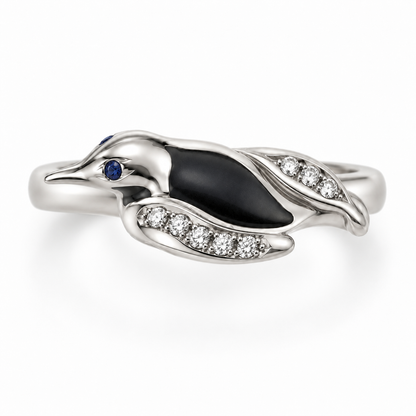 Arctis Penguin Ring — top view — [metal:all]